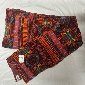 Free People Orange, Purple & Teal Geo-Print Leggings